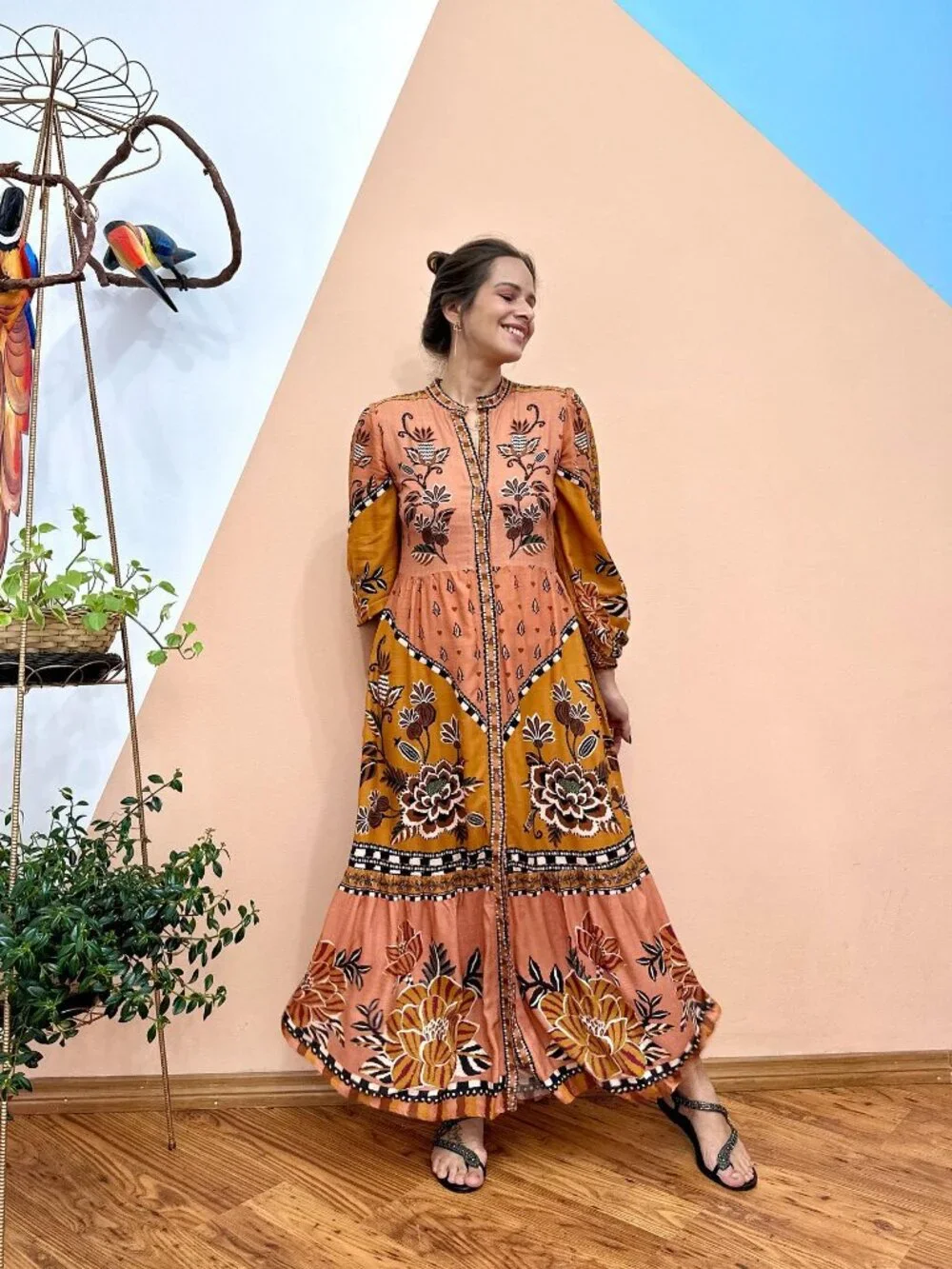 Rare Fabulous FARM Rio Ainika Flora Maxi Dress XS NWT - Brazil Line Exclusive!!! - Picture 3 of 8